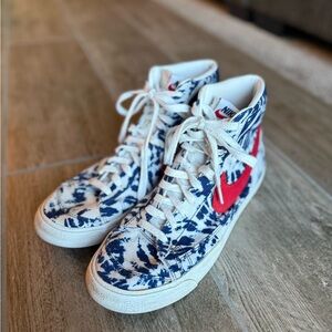 Nike Blazer Mid ’77 Vintage Tie-Dye Red Swoosh CZ7874-600 men’s 10